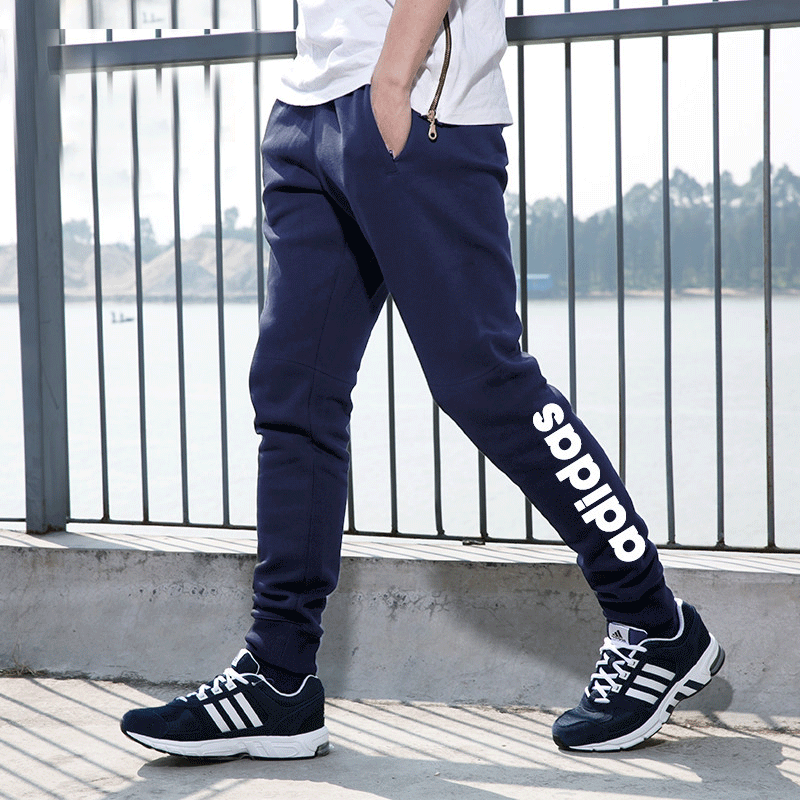 阿迪达斯adidas男裤冬季针织保暖收口小脚裤休闲长裤-BP8742 XXL BQ9089