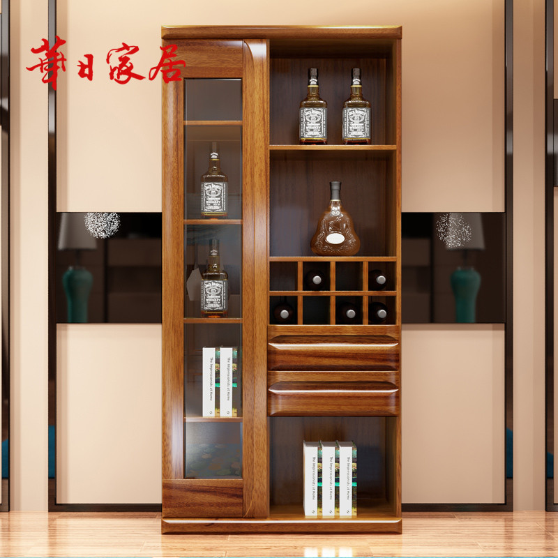 华日家居金丝檀木 现代中式实木组合电视柜 储物收纳柜 家具js3 高组