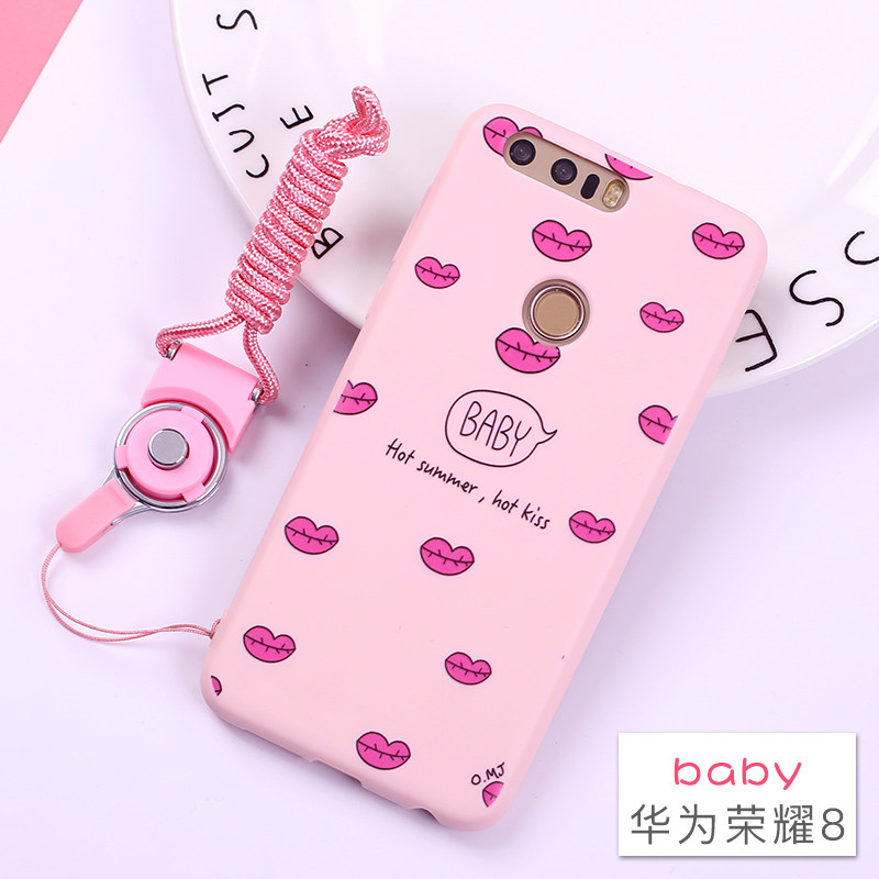 华为荣耀8手机外壳huawei荣誉v8保护套Honor8挂绳FRD-AL10女AL00 baby(荣耀8)