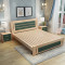 卡米蒂 双人床 现代简约主卧全实木床1.5m米经济型1.2米单人床松木床 1.8*2原绿色+送椰棕床垫