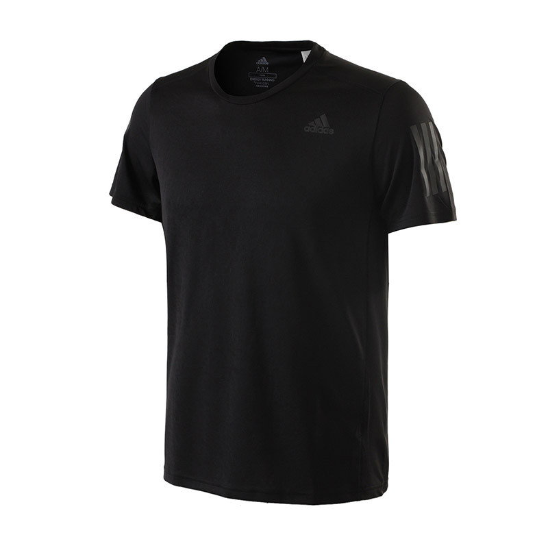 adidas阿迪达斯男子短袖T恤2018新款跑步训练健身运动服DM2810 XL 黑色
