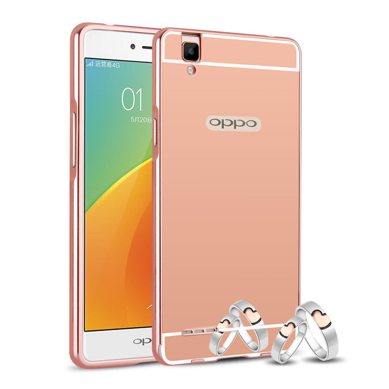oppoa53手机壳oppoa53t手机保护套欧珀a53m金属边框外壳男女款 电镀-玫瑰金-送高清膜