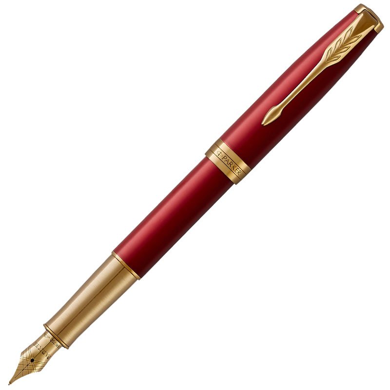 派克(PARKER) 卓尔宝石红金夹墨水笔 钢笔