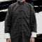 李小龙唐装武术服太极服棉麻练功服纯棉唐装练功服叶问咏春拳服装_2 XL 黑色2件套（上衣+裤子）