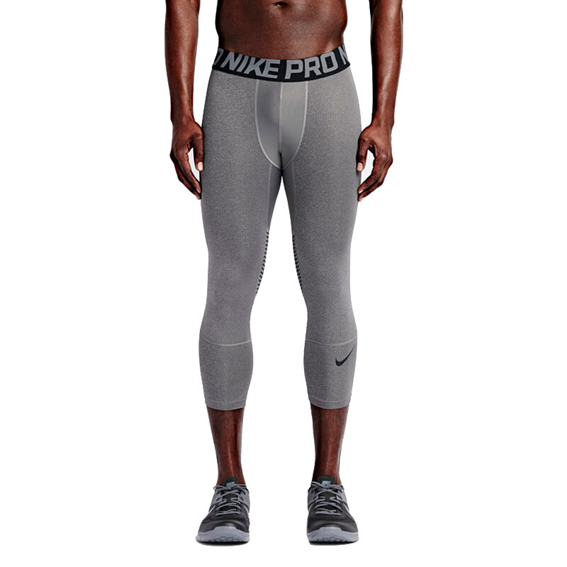 耐克Nike男裤新款训练紧身裤透气弹力中长裤七分裤-801225-091