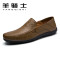 羊骑士2018新款男鞋潮流商务休闲皮鞋圆头男皮鞋 SY-1207棕色 42码