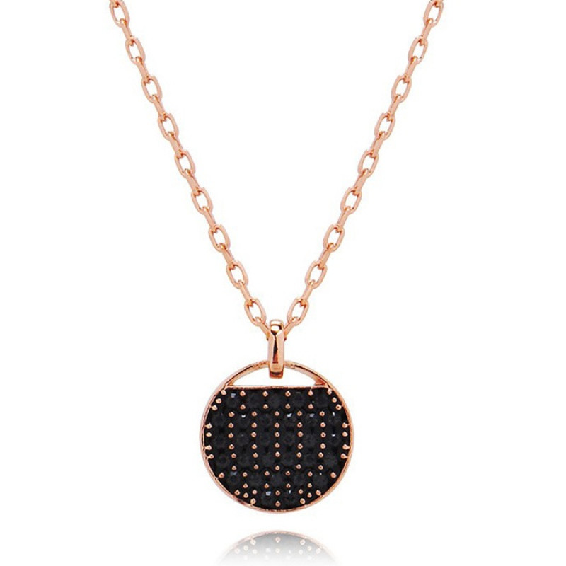 Swarovski/施华洛世奇 GINGER玫瑰金色链坠水晶项链5265913/5389045 银色
