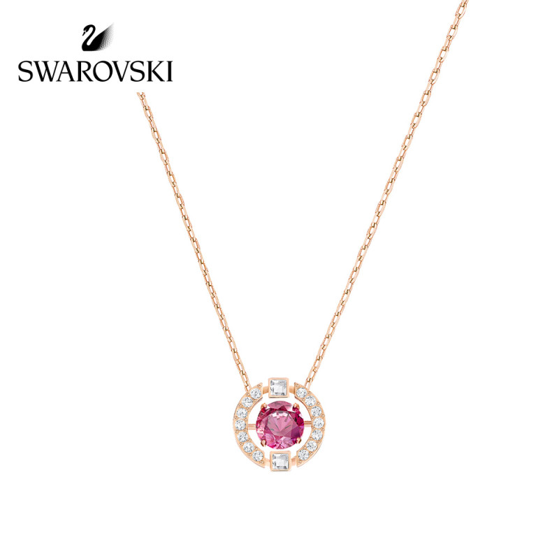 施华洛世奇 SPARKLING 跳动的心项链 优雅浪漫项链锁骨链女饰品 5286137 红色