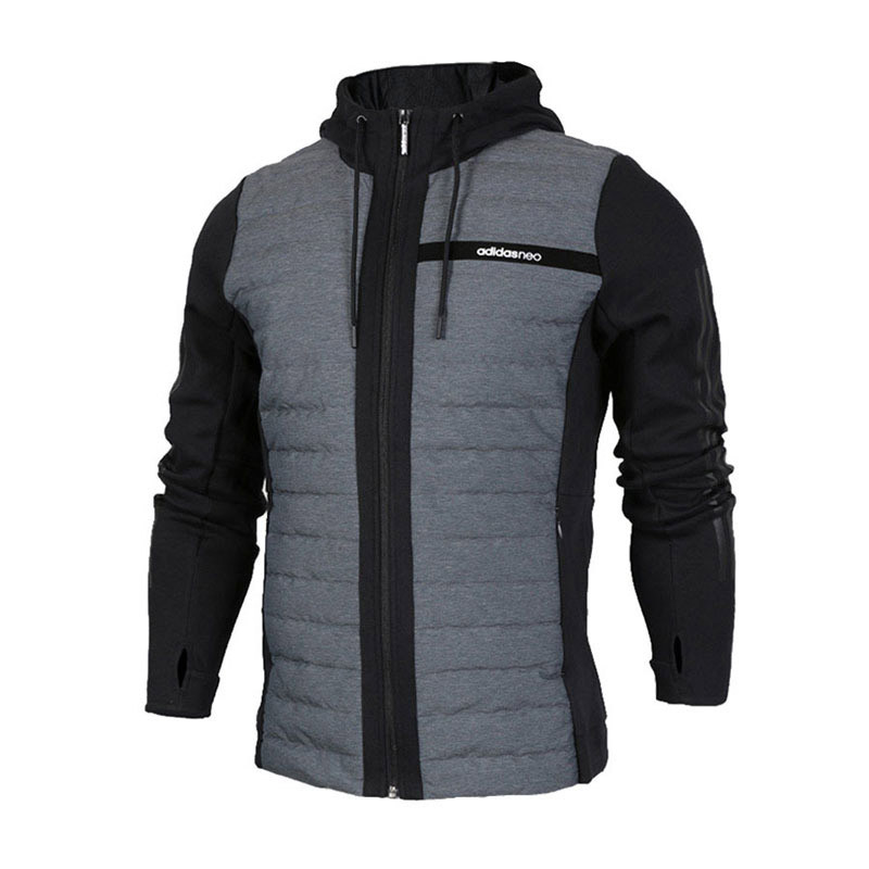 adidas阿迪达斯NEO男子羽绒服外套新款保暖御寒休闲运动服CD2301 3XL 灰色