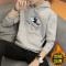 致潮男士连帽套头卫衣外套加绒衣服学生韩版秋冬季情侣潮_6 XL W66卡其W60咖啡