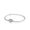 PANDORA潘多拉 Moments密镶心形扣 925银手链 590727CZ 18cm