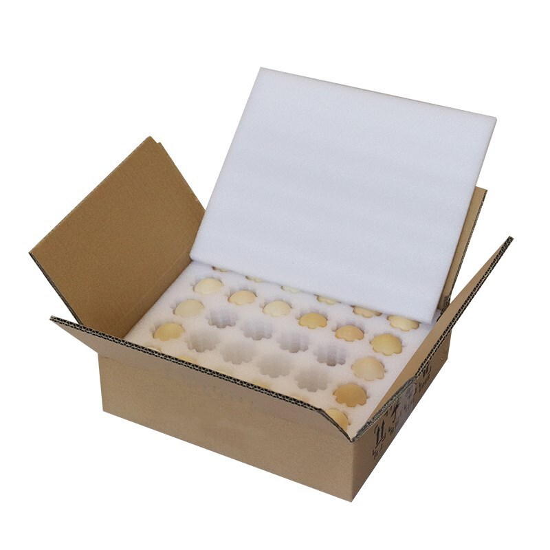 洋子（YangZi）珍珠棉土草鸡蛋托防震鸡蛋包装盒鸡蛋快递包装快递泡沫鸡蛋防破碎_3 20枚中号蛋托+纸箱