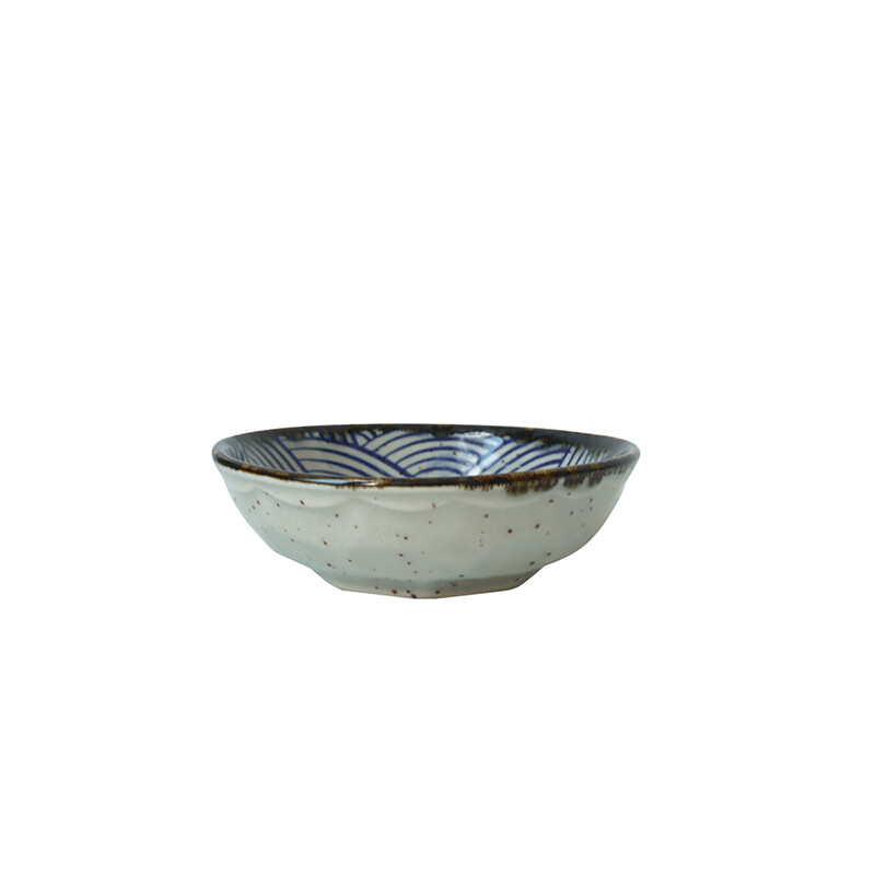 洋子（YangZi）日居仕日式寿司盘冷菜盘家用陶瓷器餐具碗具套装菜碟碗盘厨房套装_1 3.8英寸八脚碗