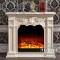 洋子（YangZi）1.5/1.2/1米欧式壁炉深色壁炉白色壁炉贴银箔壁炉壁炉取暖器_1 1白色+装饰心
