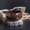 洋子（YangZi）纯黑素食碗钵僧人饭碗咖啡色黄色钵盂釉下彩青瓷陶瓷碗 黑丝楠木勺子18.5*4厘米