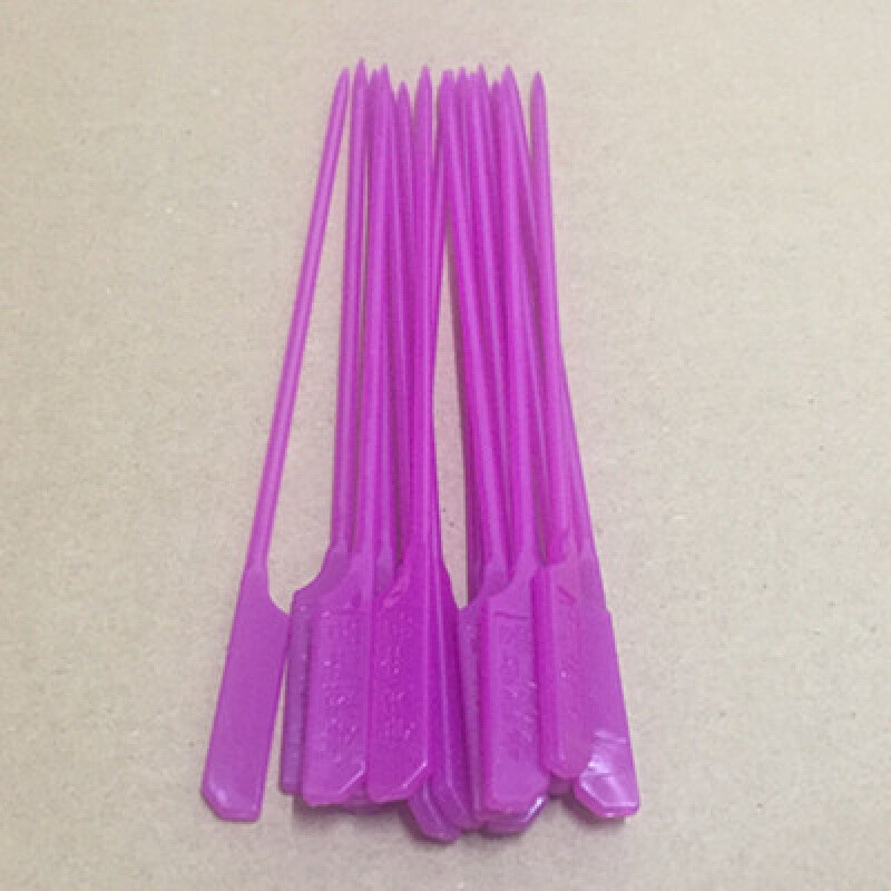 洋子（YangZi）旋转小火锅签子塑料签子彩色签子麻辣烫签子蔬菜夹子贡丸签短签绿色16.5 耐高温长签紫色22.5CM50个装
