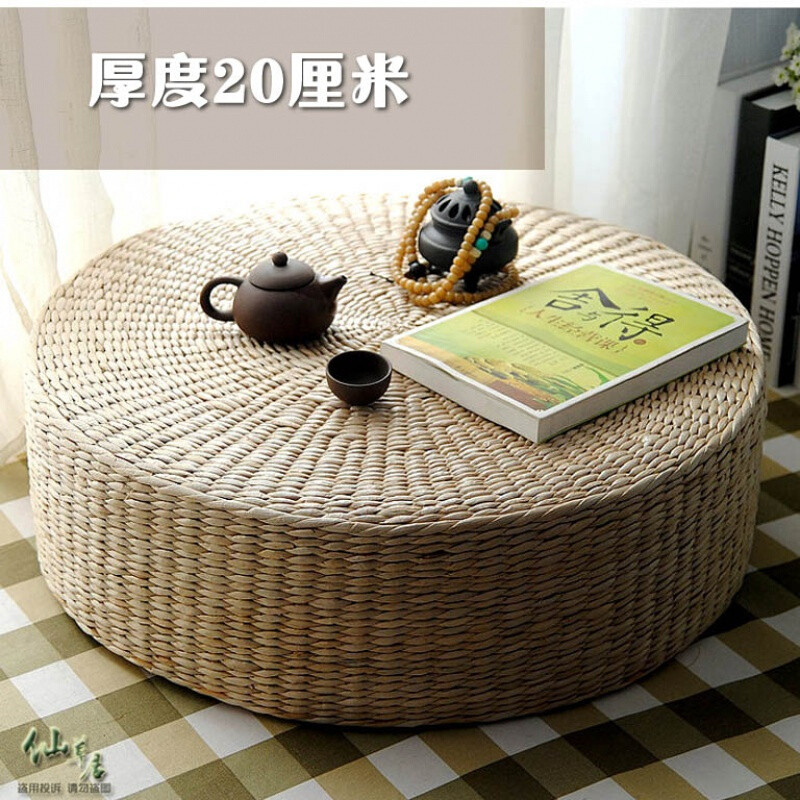 洋子（YangZi）茶室草编坐垫加厚坐垫瑜伽打坐榻榻米禅修椅垫拜佛喝茶垫 蒲草米黄色(高度20厘米)