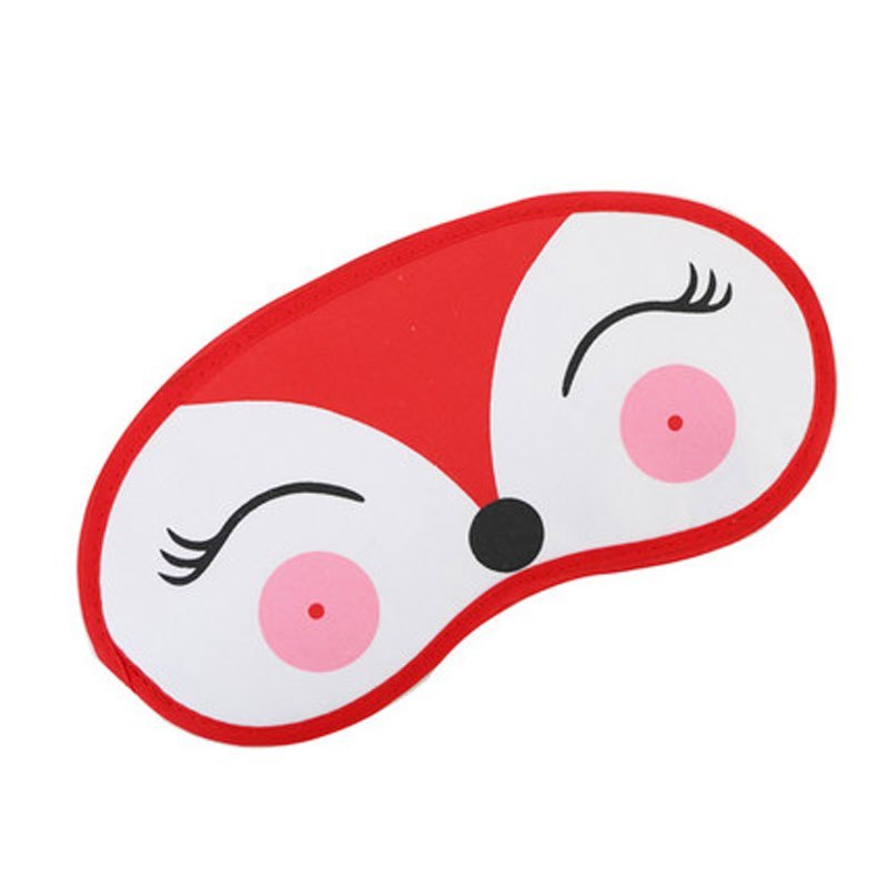 夏季可爱表情睡眠眼罩卡通创意遮光舒适透气女冰袋冷热敷冰敷睡觉眼罩生活日用家庭清洁生活日用日_1 [狐狸]