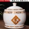 景德镇陶瓷米桶米缸10kg20斤厨房大米面粉带盖防潮防虫密封储物罐多色多款多功能时尚创意床_1 25斤装-米缸常满