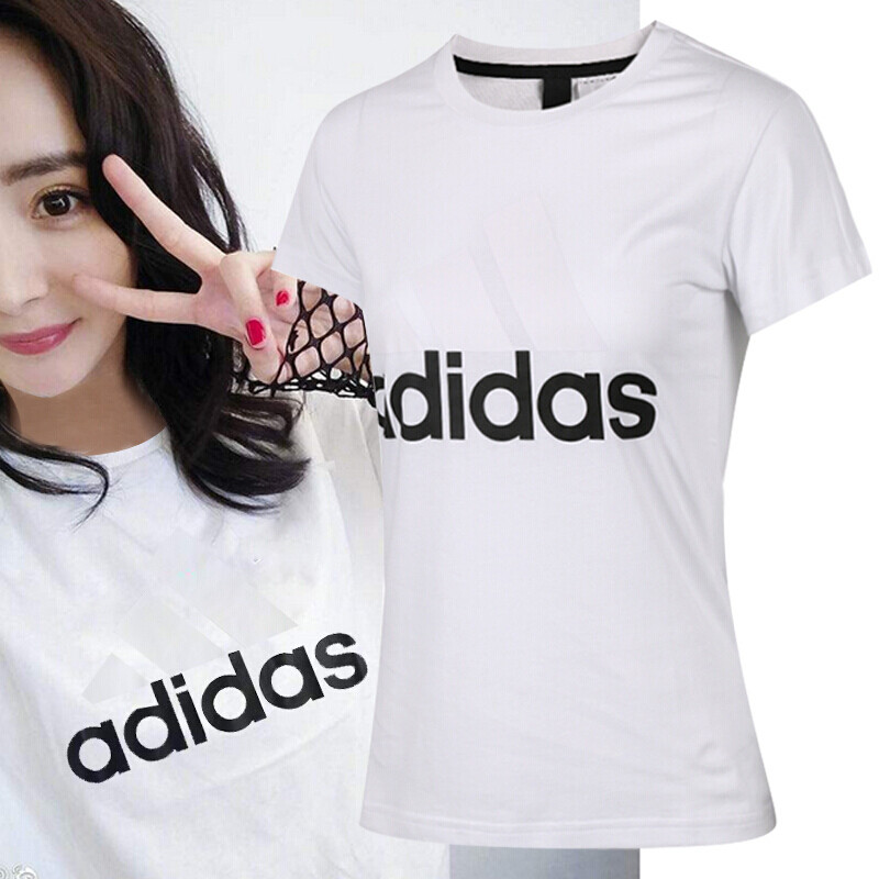 Adidas阿迪达斯女装新款运动休闲舒适透气短袖T恤S97214 XL 默认颜色