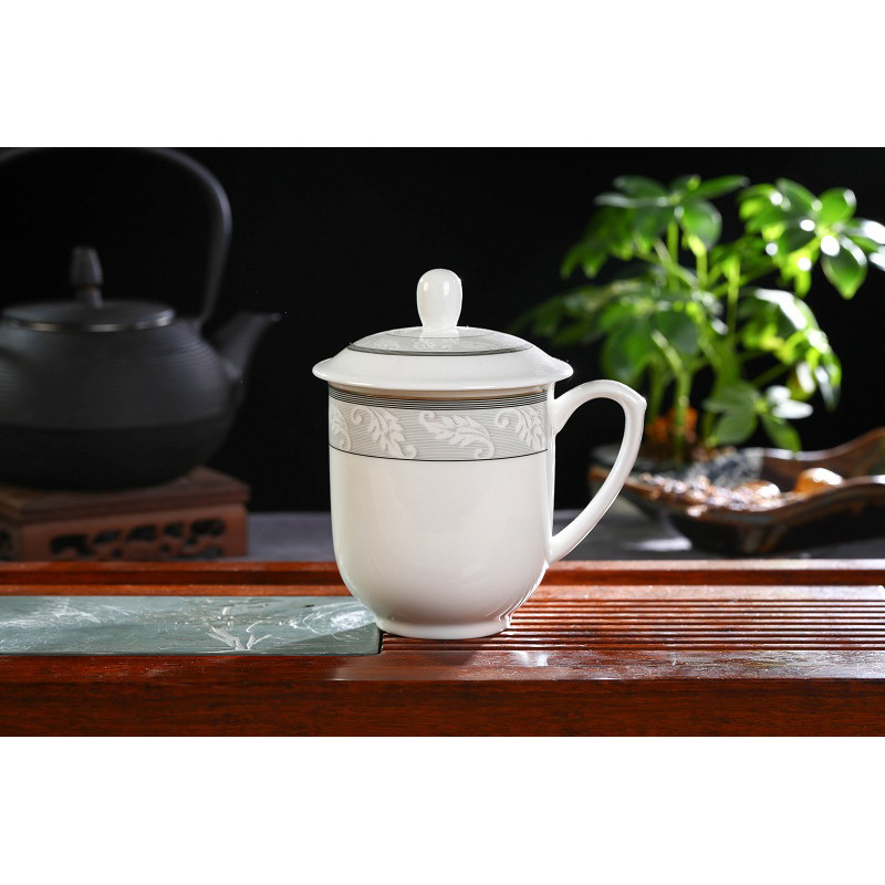 鹏博陶瓷 茶杯 会议杯 中南海杯——金香叶单杯（个）