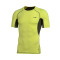 李宁LI-NING 男子训练系列锗纤维速干短袖紧身衣 AUDM009-3荧光浅黄 XXL
