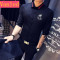 酒店KTV夜场少爷服装夏季酒吧短袖衬衫男服务生工作制服潮_2 3XL 黑色A106-1-CS18