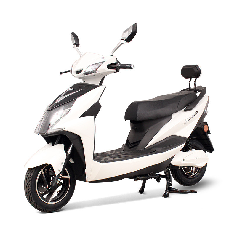 小刀电动自行车双人高速电摩60V22.3A男女款电动摩托车金刚侠 皎月白