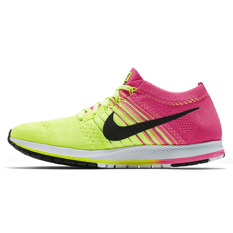 NIKE耐克男鞋春秋款FLYKNIT STREAK OC运动鞋袜子跑步鞋844797-999 粉色 42码