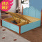 地中海双人床1.8米美式乡村实木床1.5m高箱床田园床卧室成套家具DF #FFFFEE
