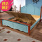 地中海双人床1.8米美式乡村实木床1.5m高箱床田园床卧室成套家具DF #FFFFAA