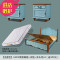 地中海双人床1.8米美式乡村实木床1.5m高箱床田园床卧室成套家具DF #FFEEFF