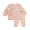 苏宁自营 婴姿坊 婴童居家服内衣两件套纯色长袖斜襟绑带和尚服套装
