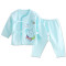 贝乐咿 新生儿衣服0-3-6个月婴儿和尚服纯棉开衫 7077蓝色 52#(建议身高45-53cm)