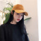 18款式时尚保暖丝绒复古字母刺绣棒球帽子男女士韩版秋冬街头弯檐鸭舌帽 黄色