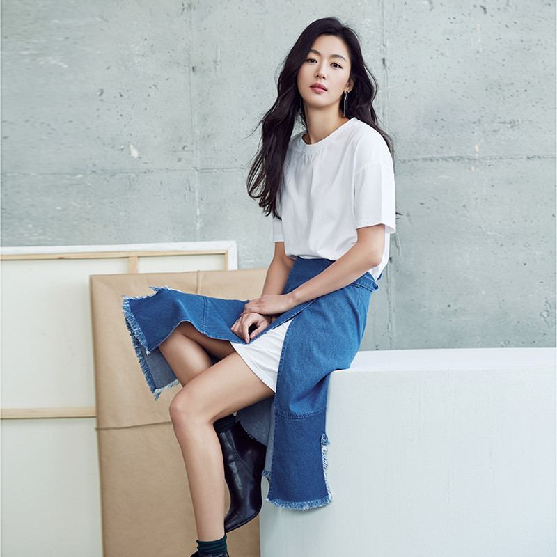 韩都衣舍2018新款女夏装韩版显瘦两件套中长款短袖连衣裙RW7902瑒 XL 白色