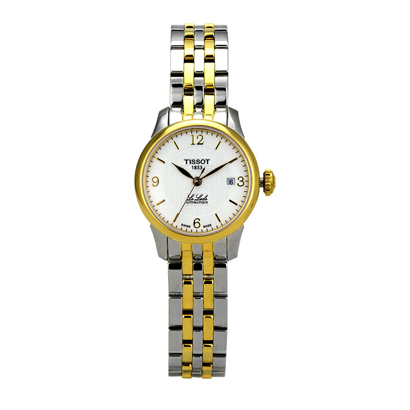 瑞士(TISSOT)天梭手表 力洛克系列 休闲简约白盘钢带 机械表女士 T41.1.183.33
