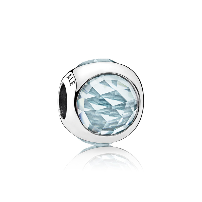 PANDORA潘多拉 海蓝色闪耀的水滴 925银串饰-792095NAB 蓝色