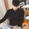 18款式男士毛衣秋冬季2018新款加厚加绒保暖青年麻花粗线衣服红色针织衫 M 黑色加绒