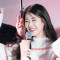 18款式韩国明星IU李智恩同款半高领宽松条纹毛衣女秋套头百搭针织衫上衣 均码 米白色