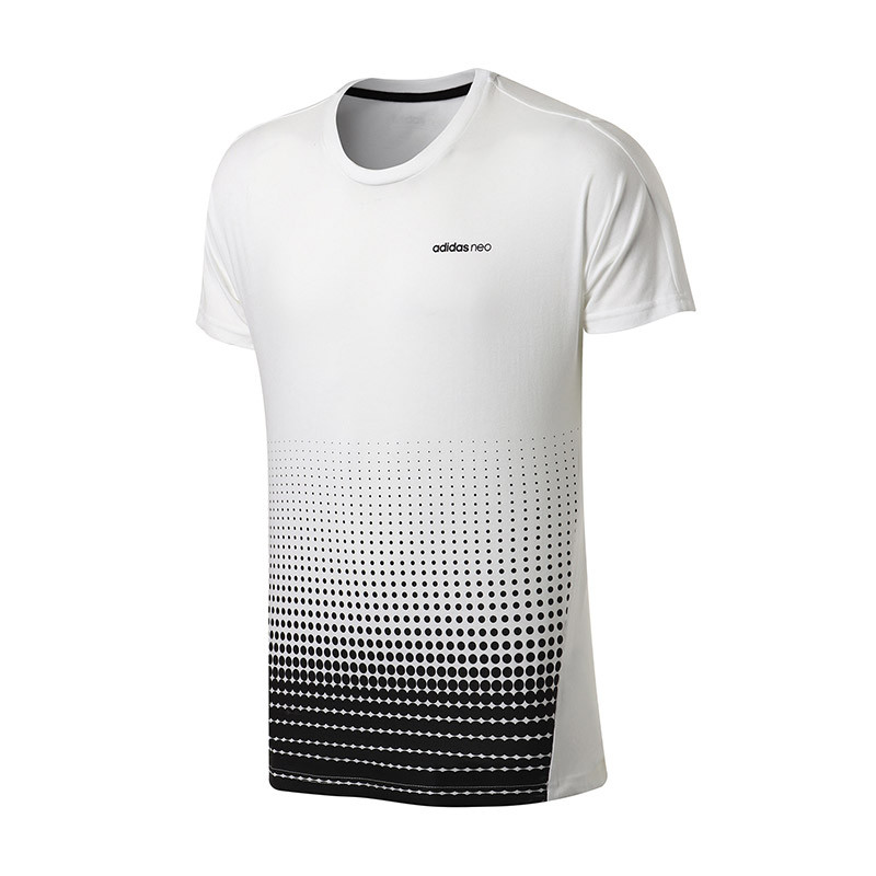 adidas阿迪达斯NEO男子短袖T恤2018新款休闲运动服CV6887 XXL CV6900白