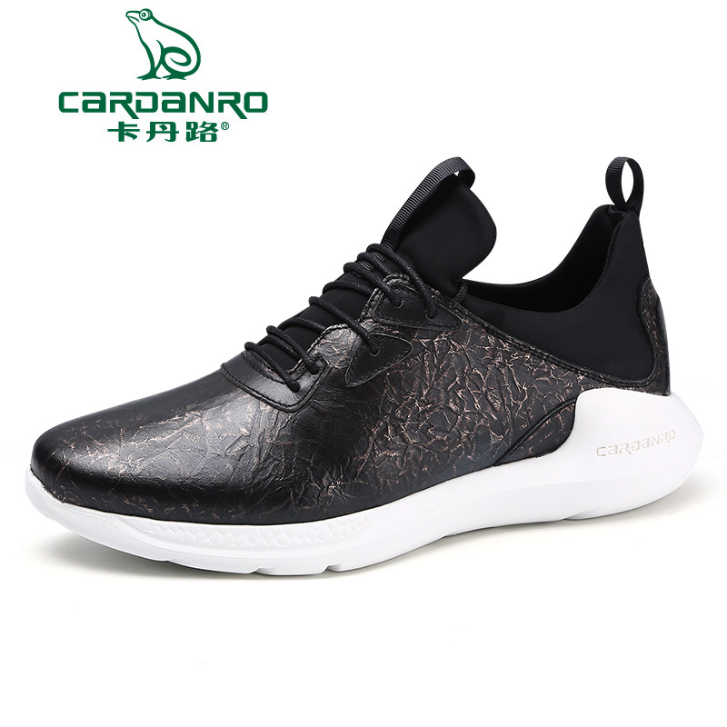 Cardanro/卡丹路流行男鞋高帮运动休闲鞋舒适潮鞋 金色-DQ90453203 40