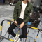 18款式秋季宽松牛仔外套男韩版潮流个性嘻哈白色牛仔衣褂学生帅气夹克男 L R字夹克黑色