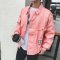 18款式春秋薄款夹克男学生日系韩版bf原宿宽松粉色外套潮流帅气百搭上衣 2XL 8号牛仔夹克