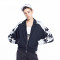 KAPPA/卡帕专柜女子运动服秋款立领休闲卫衣串标外套|K0762WK09 S(成人） 黑色K0762WK09-990