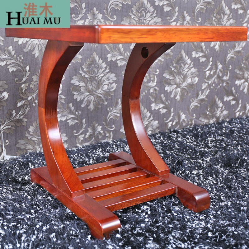 淮木（HUAIMU）现代中式家具实木茶几休闲椅组合海棠木边几北欧风情家具休闲茶几组装 默认颜色