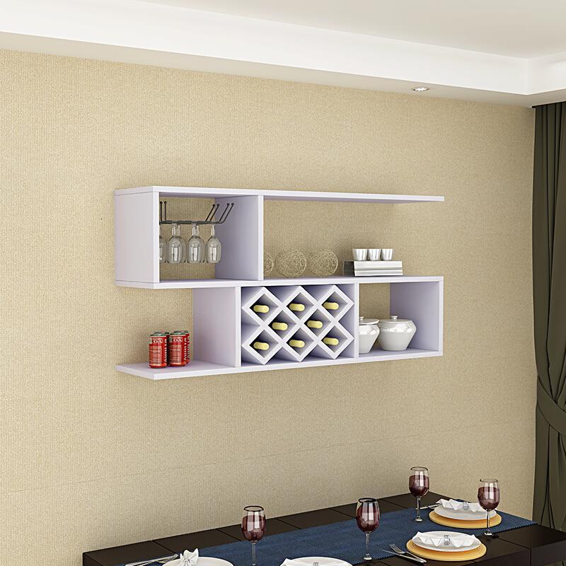 淮木（HUAIMU）酒柜酒架装饰架墙壁置物架悬挂红酒架挂墙餐厅创意壁挂红酒架1.8米加厚款_3 1.8米加厚款黑胡桃