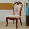 淮木（HUAIMU）欧式椅子布艺餐椅靠背休闲椅子餐厅凳子实木雕花餐椅 默认颜色