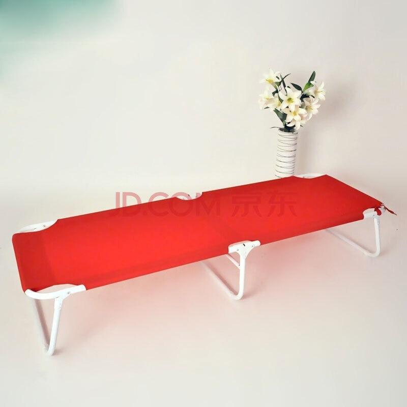 淮木（HUAIMU）双层布折叠床办公午睡午休床单人床帆布床沙滩床简易加固床_5 深蓝色床