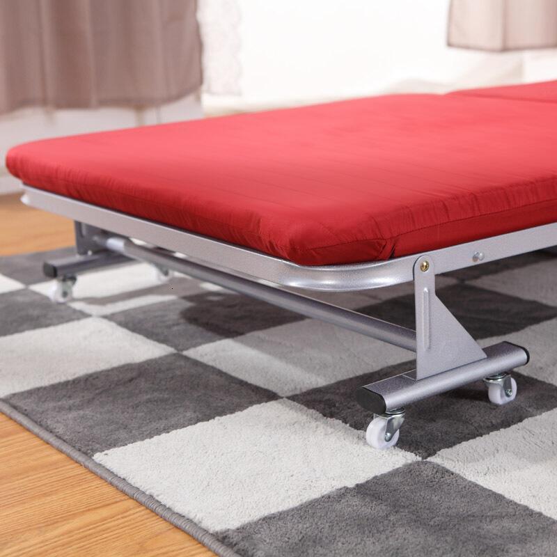 淮木（HUAIMU）折叠床单人午休床办公午睡床实木海绵床木板床双人_1 65宽升级版咖啡色海绵床送防尘罩枕头